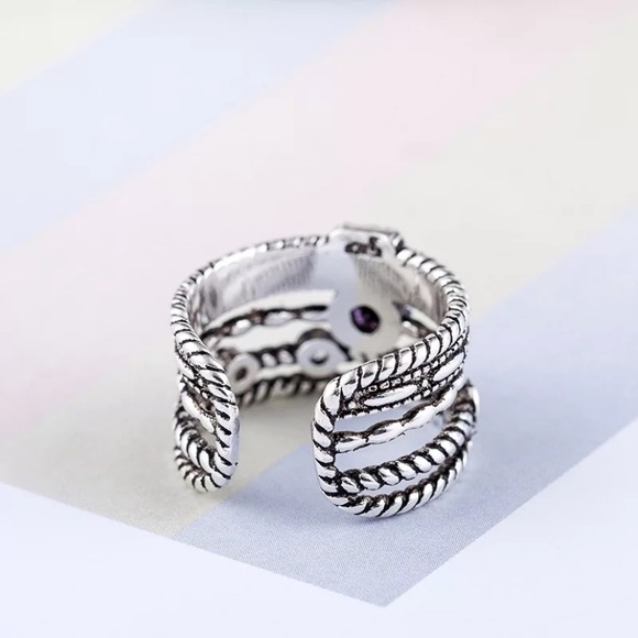 Bohemia Zircon Ring 925 Sterling Silver - Picture 4 of 4